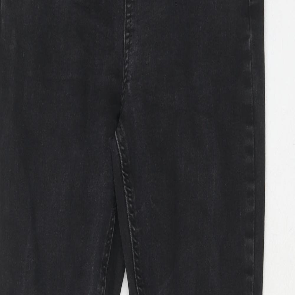 New Look Womens Black Cotton Skinny Jeans Size 10 Regular Zip