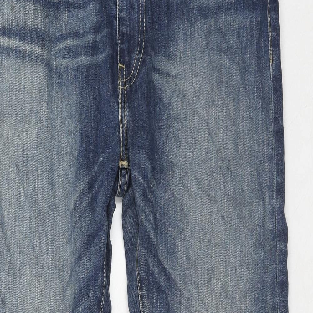 Signature by Levi Strauss & Co. Mens Blue Cotton Straight Jeans Size 32 in L32 in Slim Zip