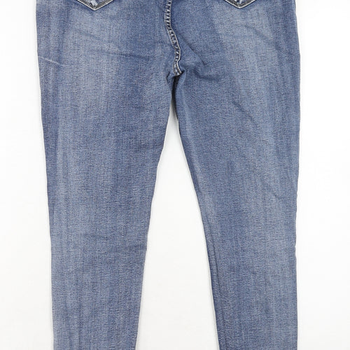 Eva B Womens Blue Cotton Skinny Jeans Size 32 in Regular Zip