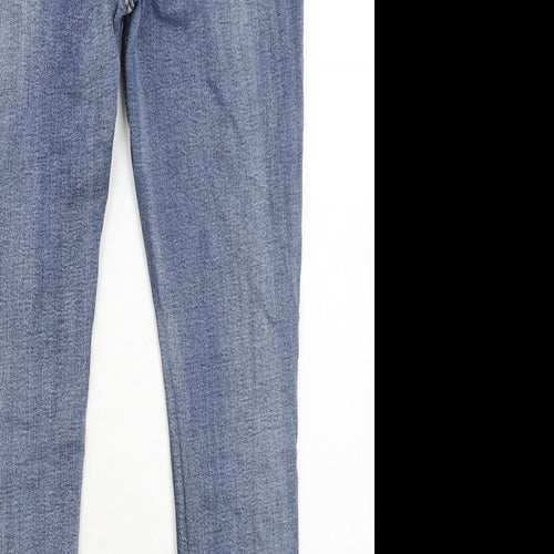 Eva B Womens Blue Cotton Skinny Jeans Size 32 in Regular Zip