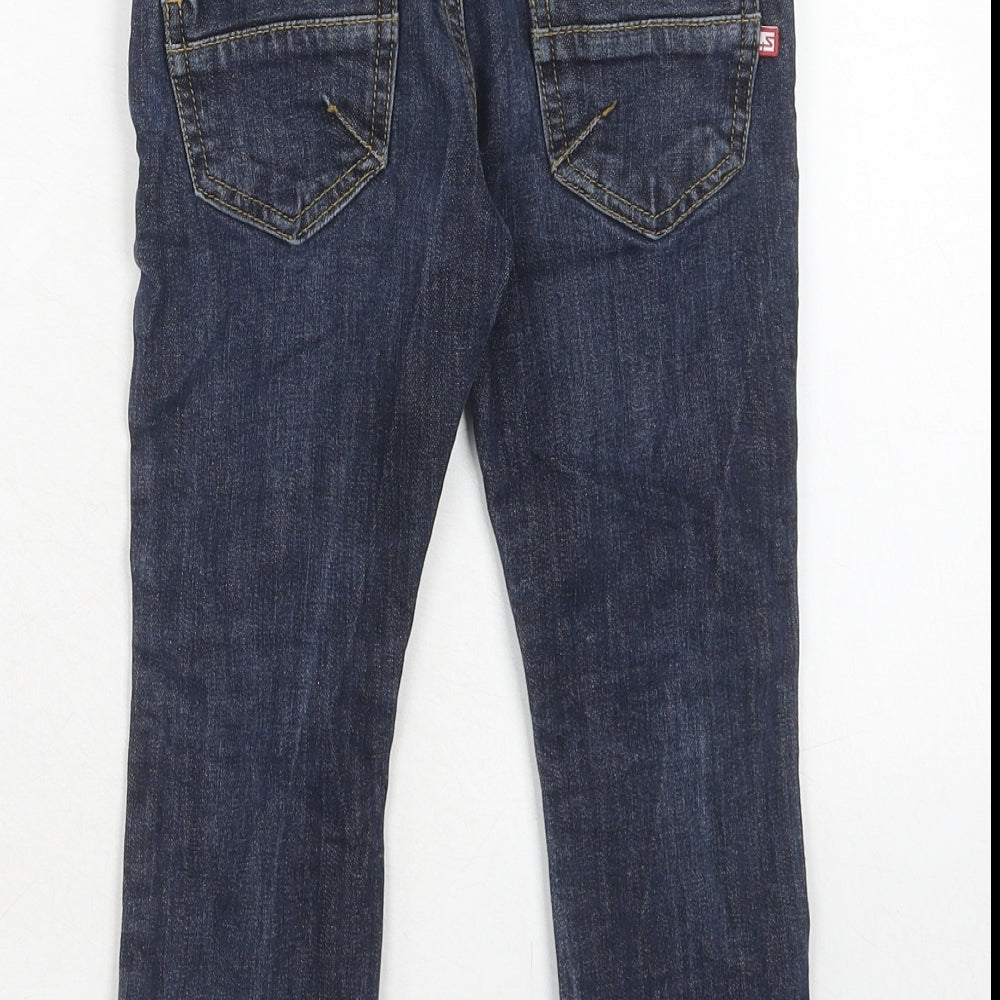 Most Boys Blue Cotton Skinny Jeans Size 3 Years Regular Zip