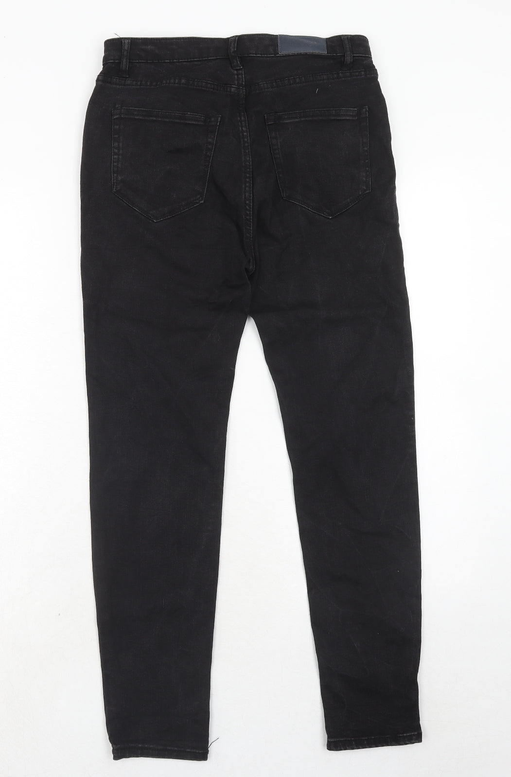 Pull&Bear Womens Black Cotton Skinny Jeans Size 12 Regular Zip