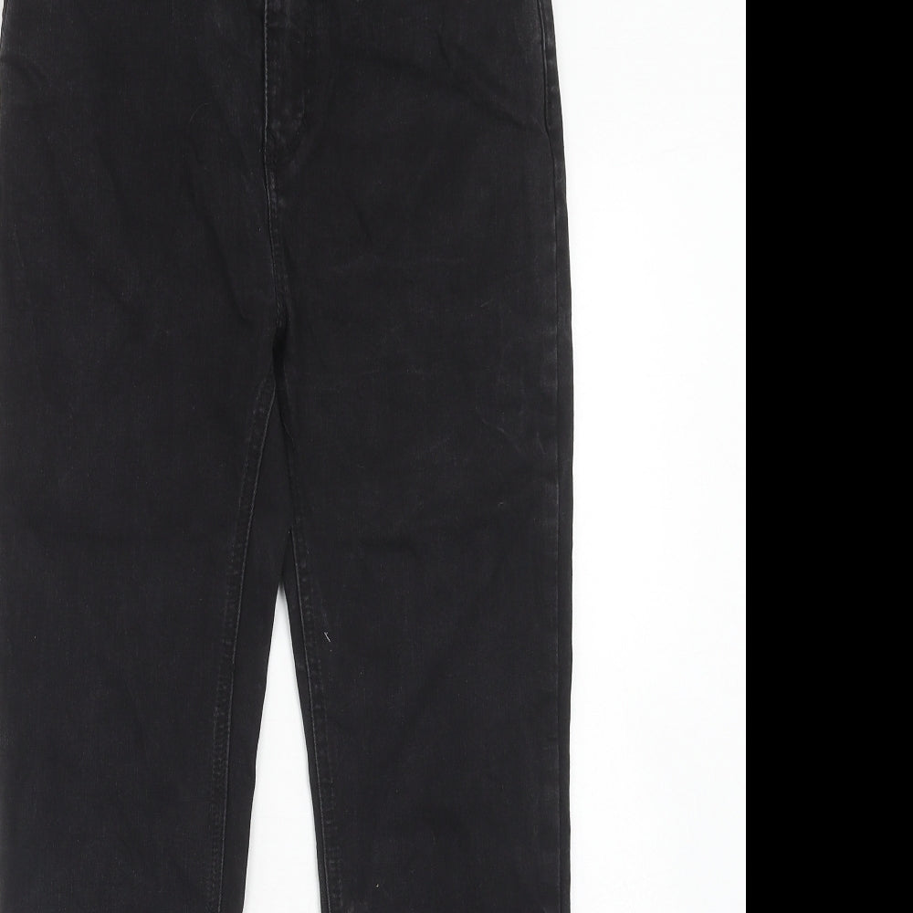 Pull&Bear Womens Black Cotton Skinny Jeans Size 12 Regular Zip