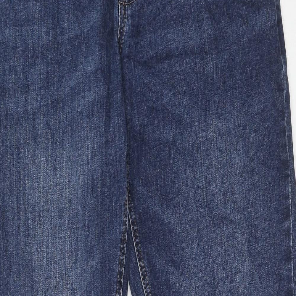NEXT Mens Blue Cotton Straight Jeans Size 30 in L31 in Slim Zip