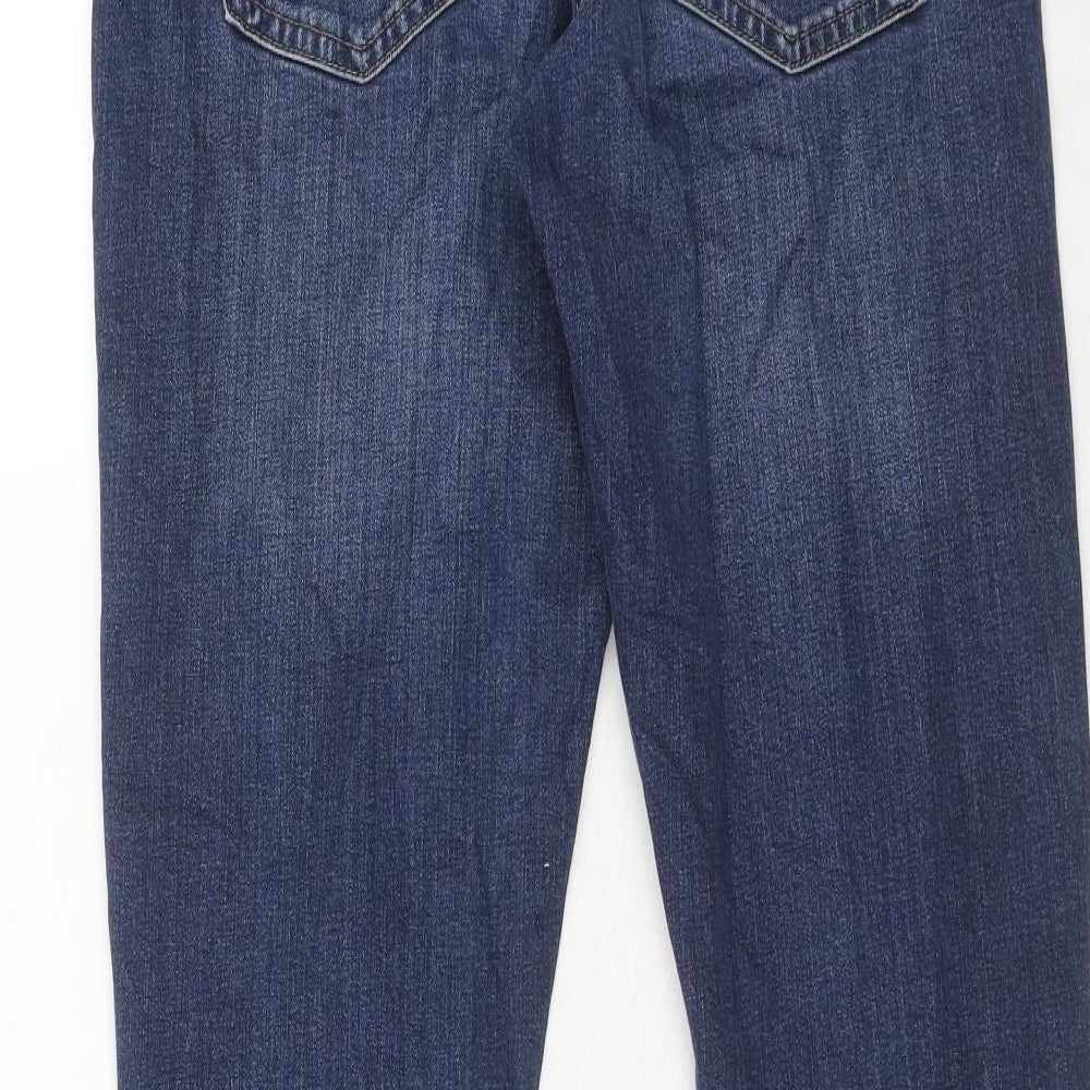 NEXT Mens Blue Cotton Straight Jeans Size 30 in L31 in Slim Zip