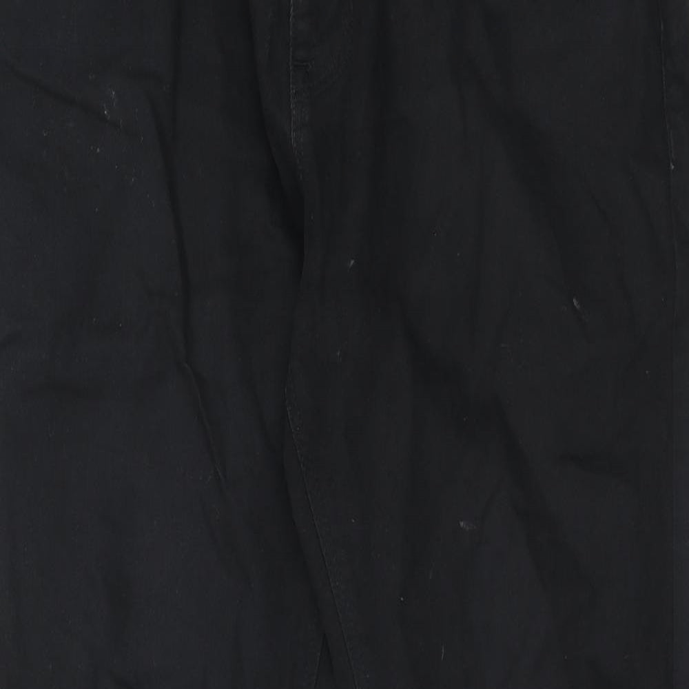 NEXT Mens Black Cotton Skinny Jeans Size 32 in L31 in Regular Zip