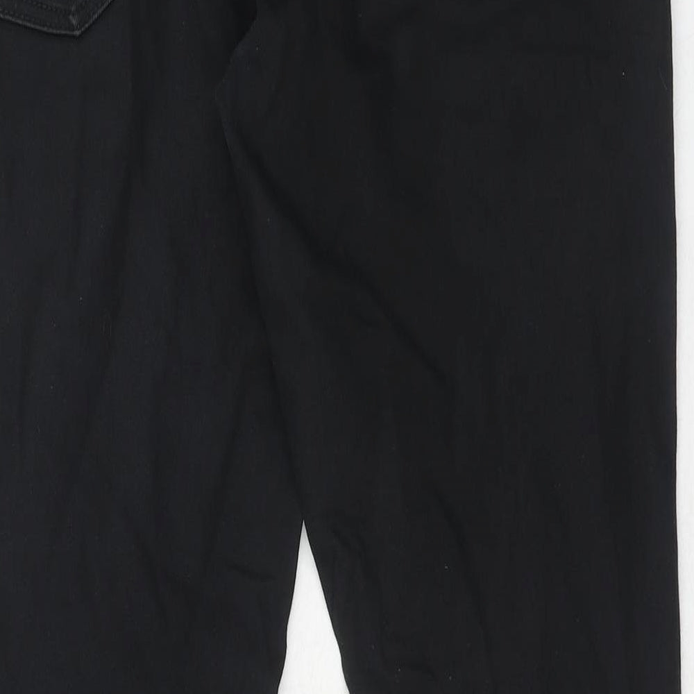 NEXT Mens Black Cotton Skinny Jeans Size 32 in L31 in Regular Zip