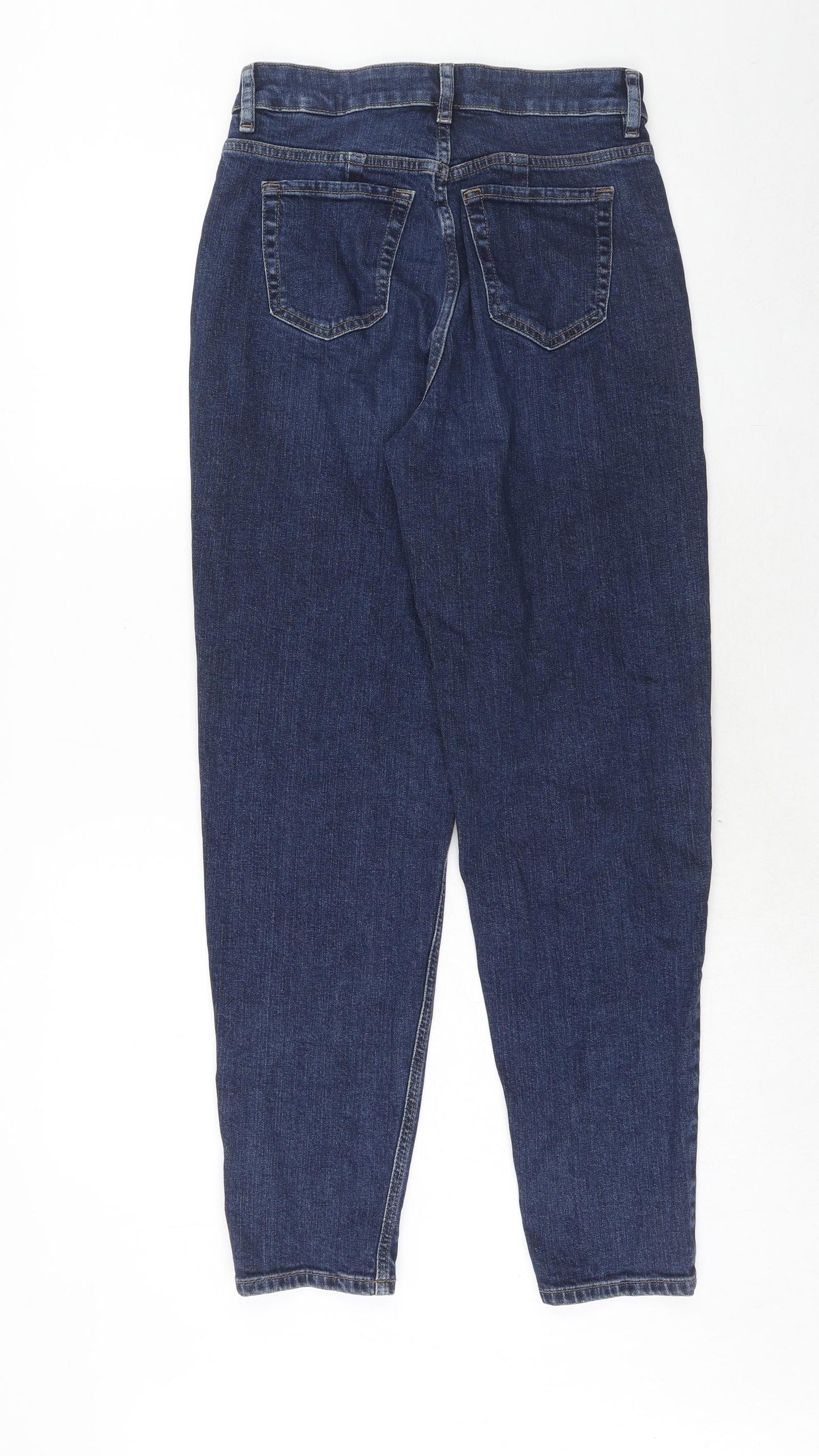 Marks and Spencer Womens Blue Cotton Skinny Jeans Size 8 Regular Zip