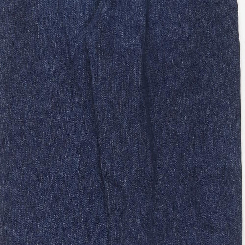 Marks and Spencer Womens Blue Cotton Skinny Jeans Size 8 Regular Zip
