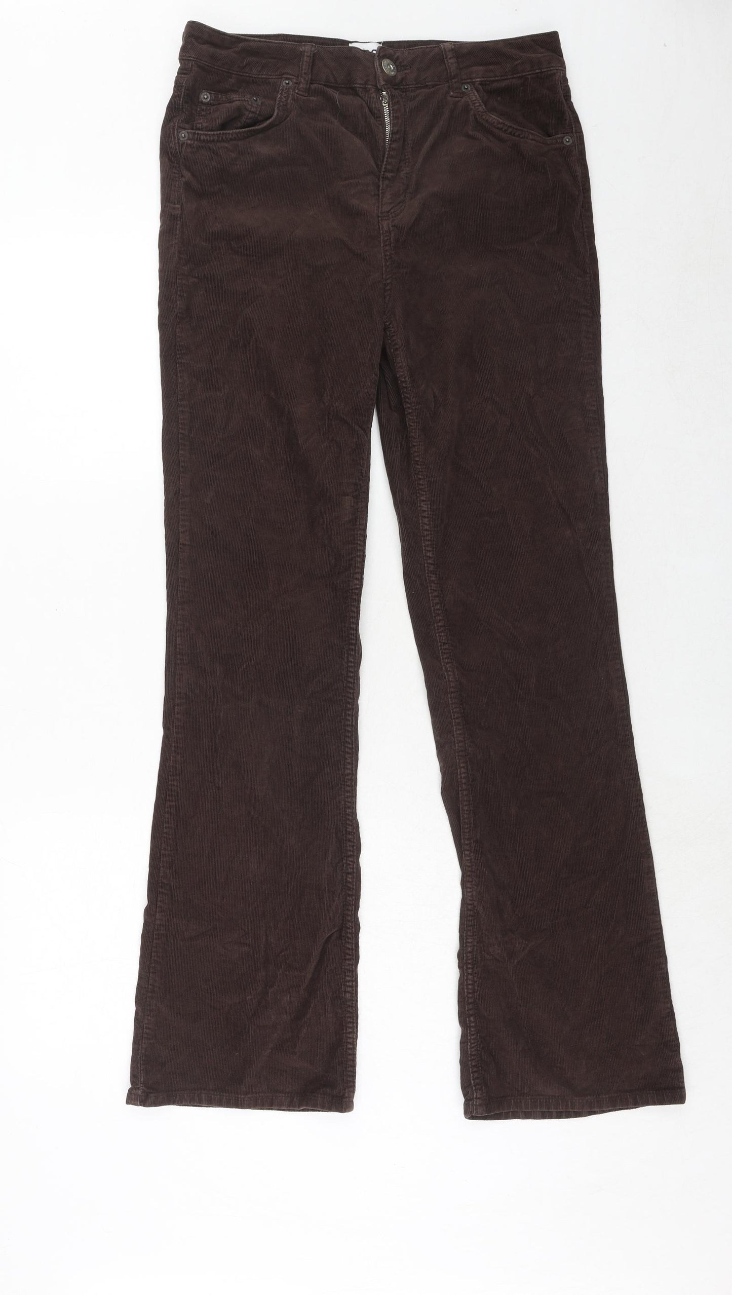 BDG Womens Brown Cotton Trousers Size 30 L32 in Regular Zip