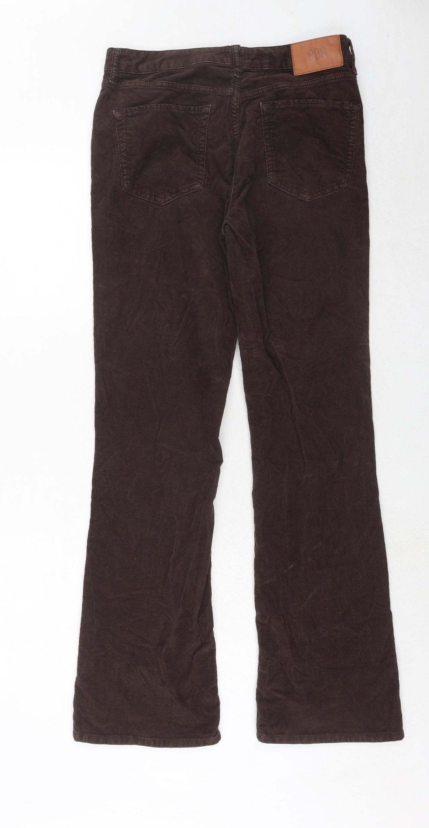 BDG Womens Brown Cotton Trousers Size 30 L32 in Regular Zip