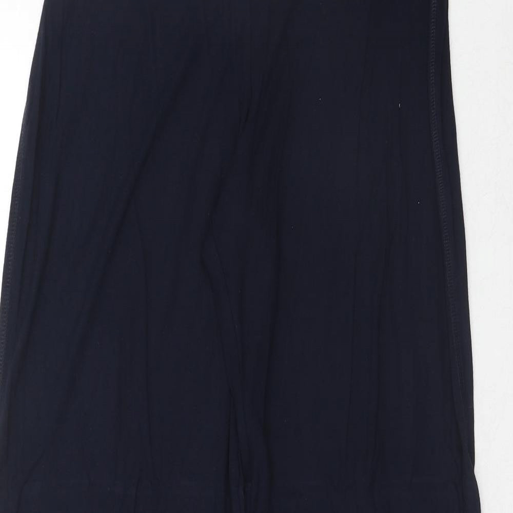 Marks and Spencer Womens Blue Viscose Trousers Size 8 Regular