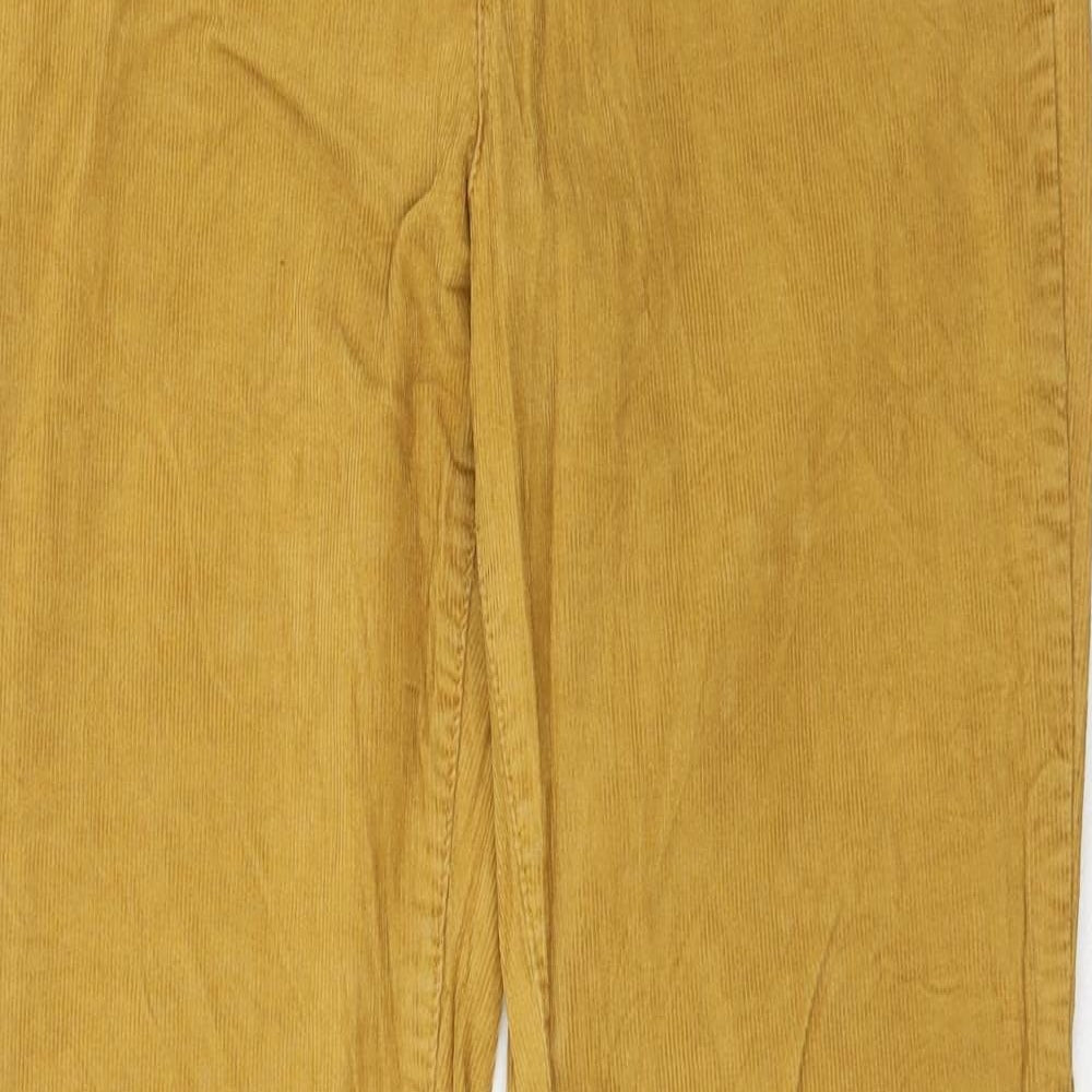 nice things Womens Yellow Cotton Trousers Size 12 Regular Zip