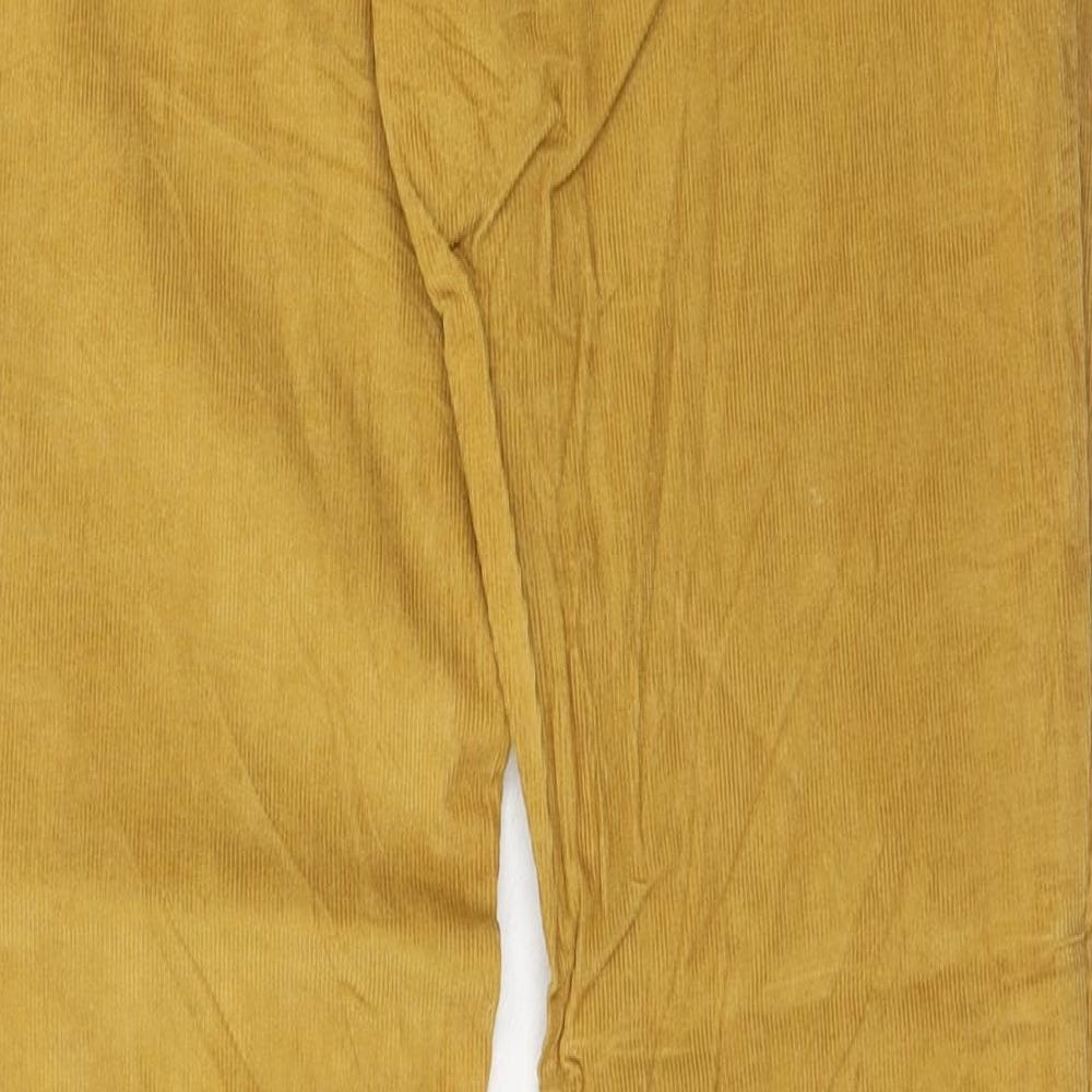 nice things Womens Yellow Cotton Trousers Size 12 Regular Zip