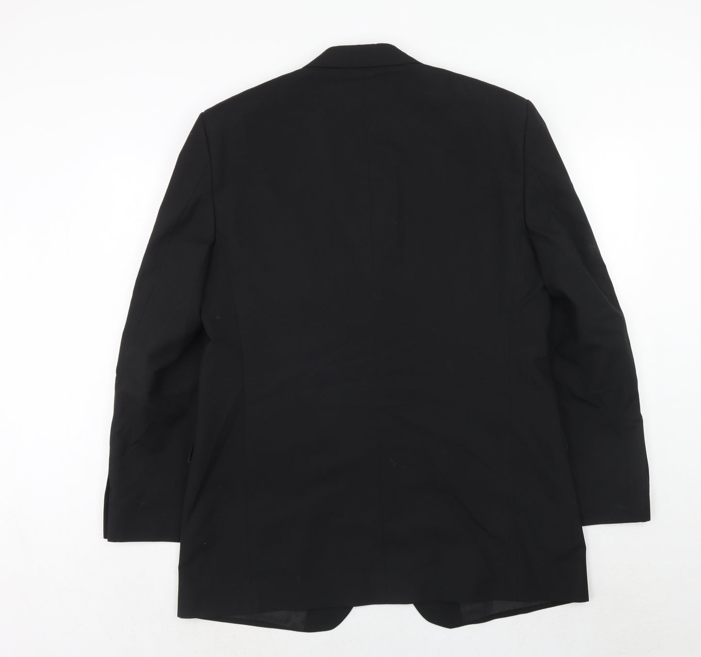Marks and Spencer Mens Black Polyester Jacket Suit Size 42 Regular