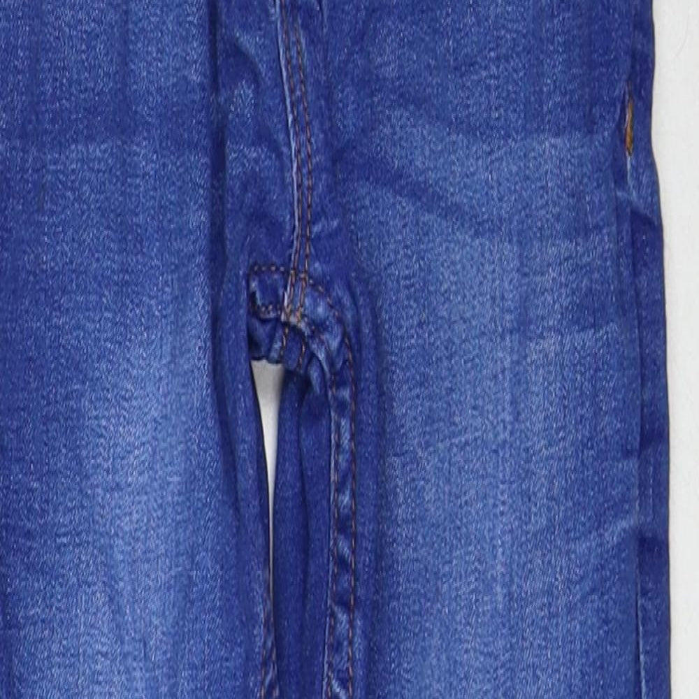 NEXT Boys Blue Cotton Skinny Jeans Size 6 Years Regular Zip