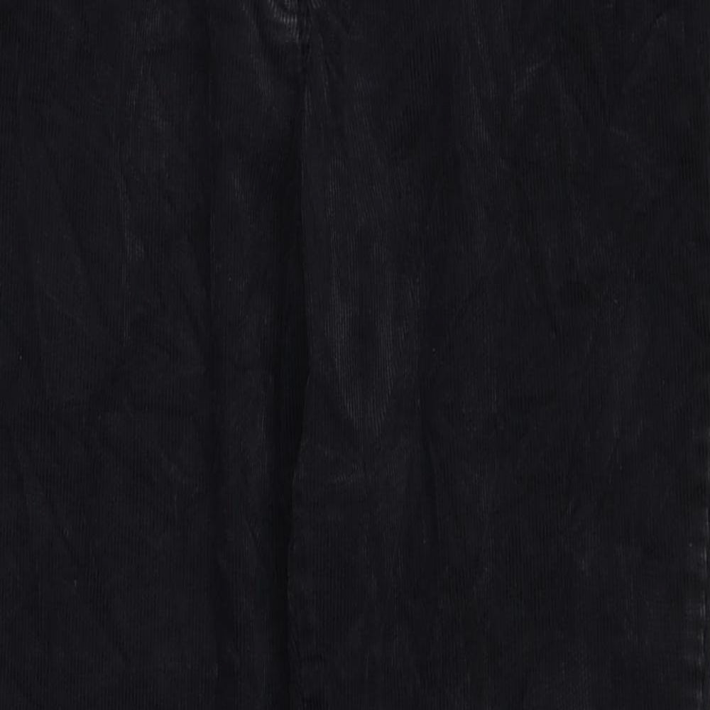 Hobbs Womens Black Cotton Trousers Size 16 Regular Zip