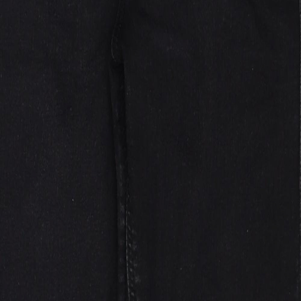 Topshop Womens Black Cotton Skinny Jeans Size 28 in L30 in Regular Zip