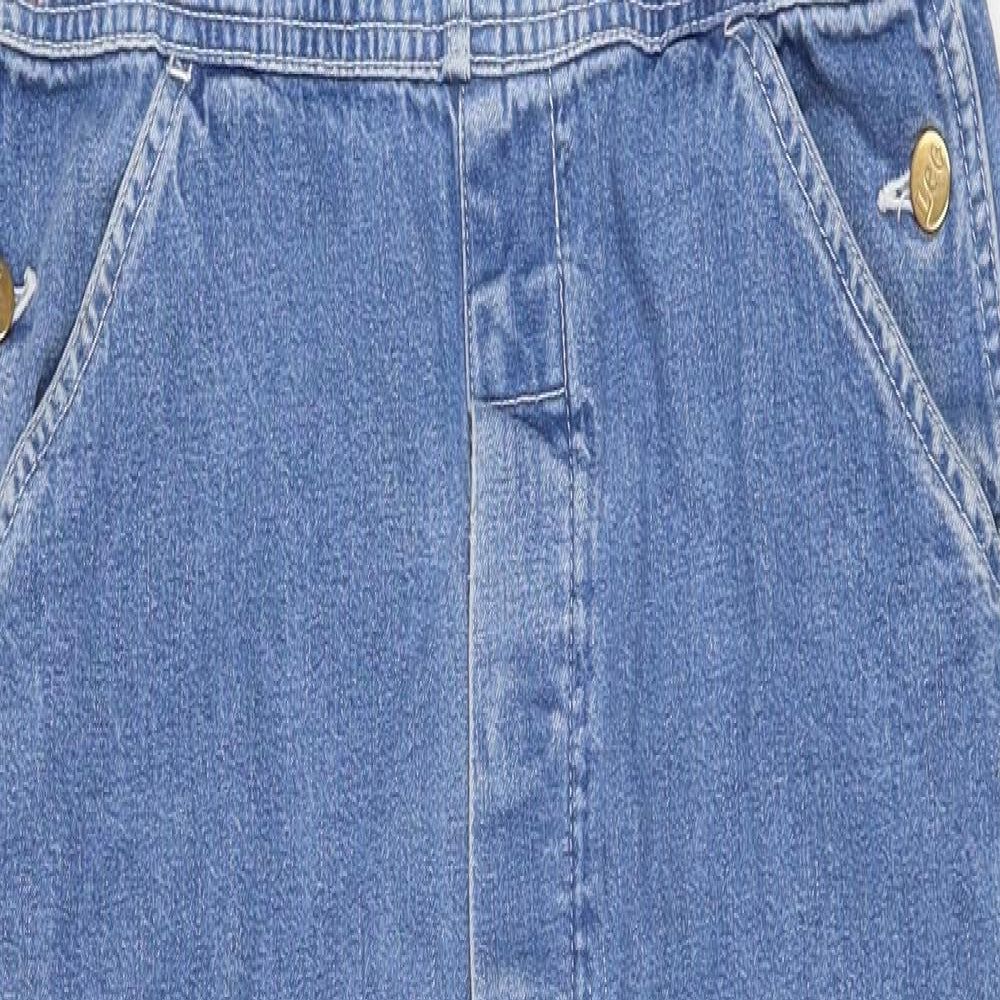 Lee Womens Blue Cotton Dungaree One-Piece Size L L34 in Button