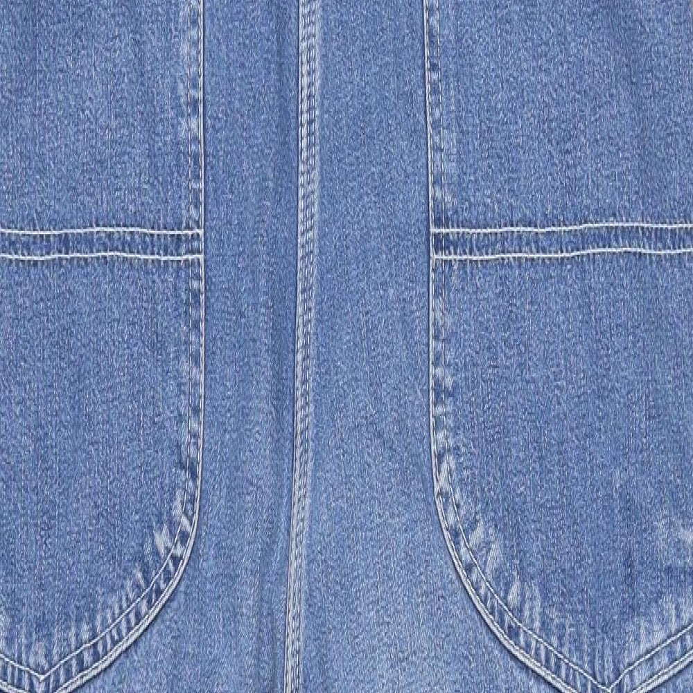 Lee Womens Blue Cotton Dungaree One-Piece Size L L34 in Button