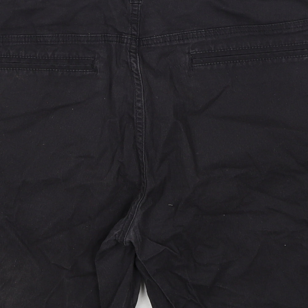 Brunswick Mens Black Cotton Chino Shorts Size 36 in Regular Zip