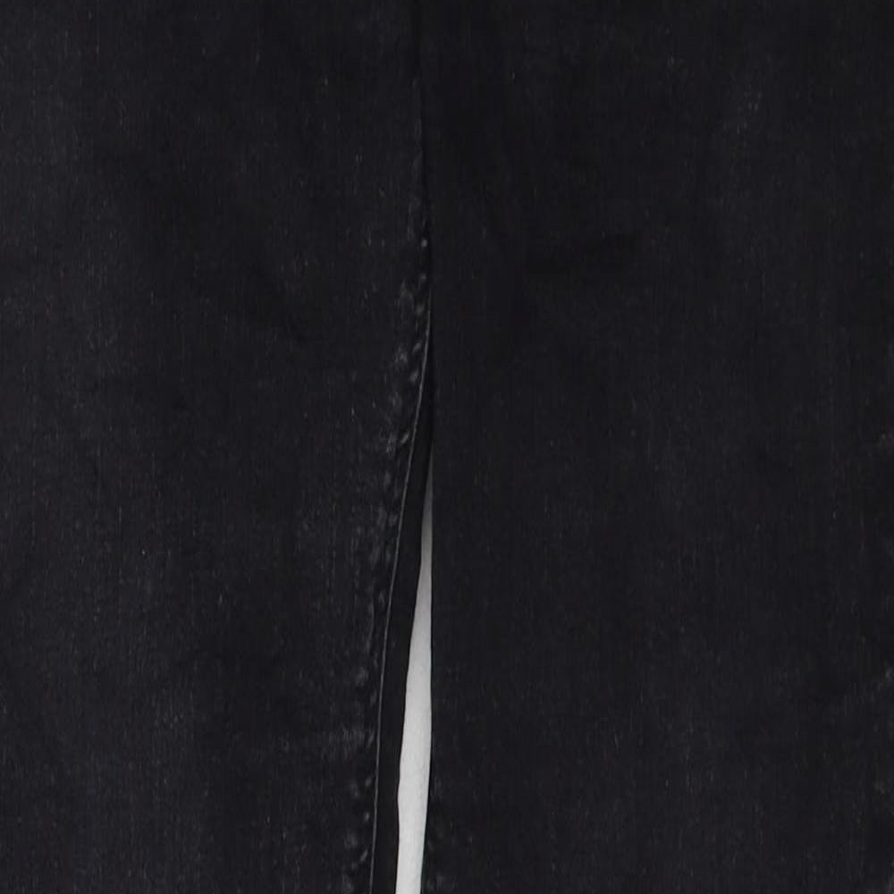 Topshop Womens Black Cotton Jegging Jeans Size 12 L32 in Regular