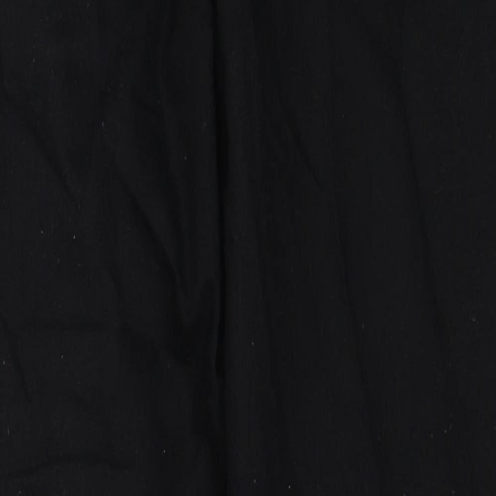Jaeger Womens Black Cotton Straight Jeans Size 12 Regular Zip