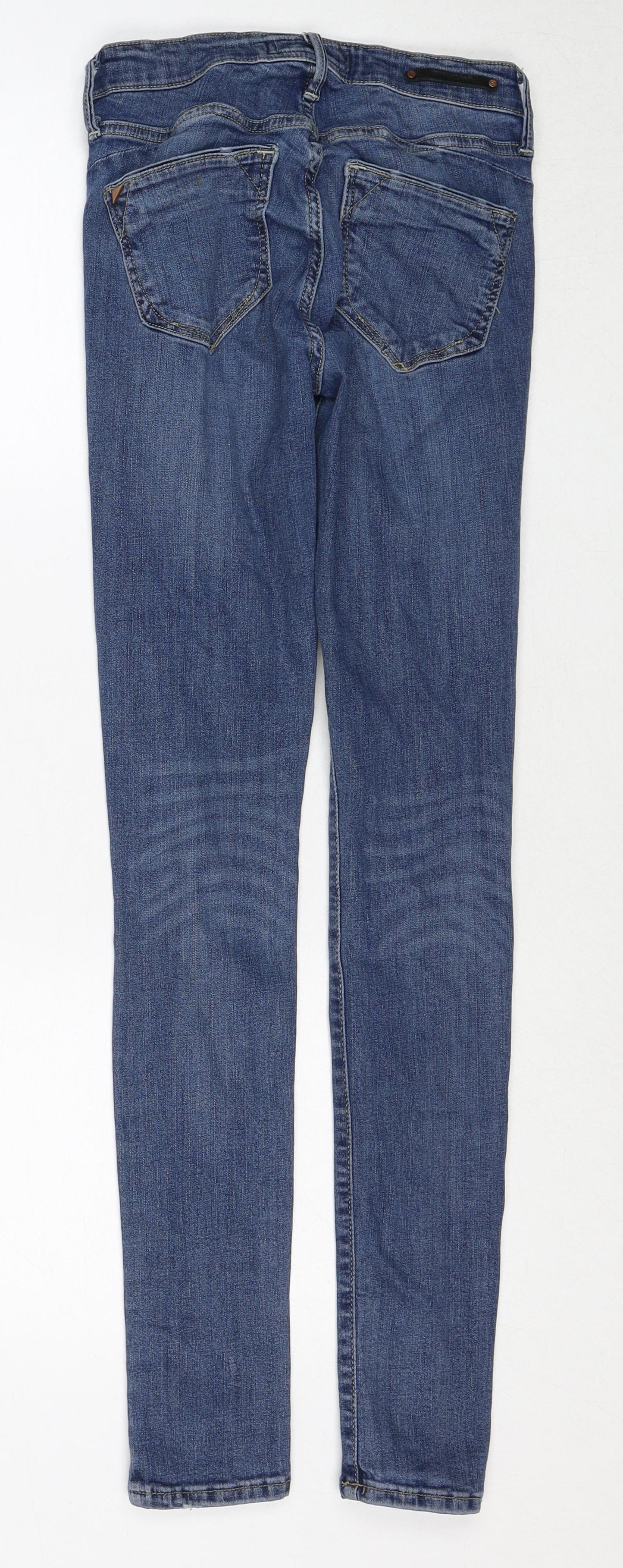 Zara Womens Blue Cotton Skinny Jeans Size 8 Regular Zip