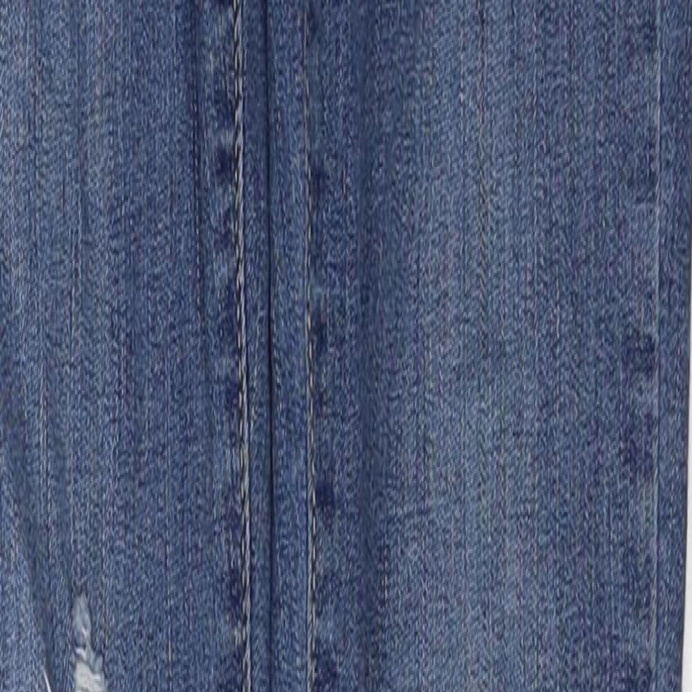 Zara Womens Blue Cotton Skinny Jeans Size 8 Regular Zip