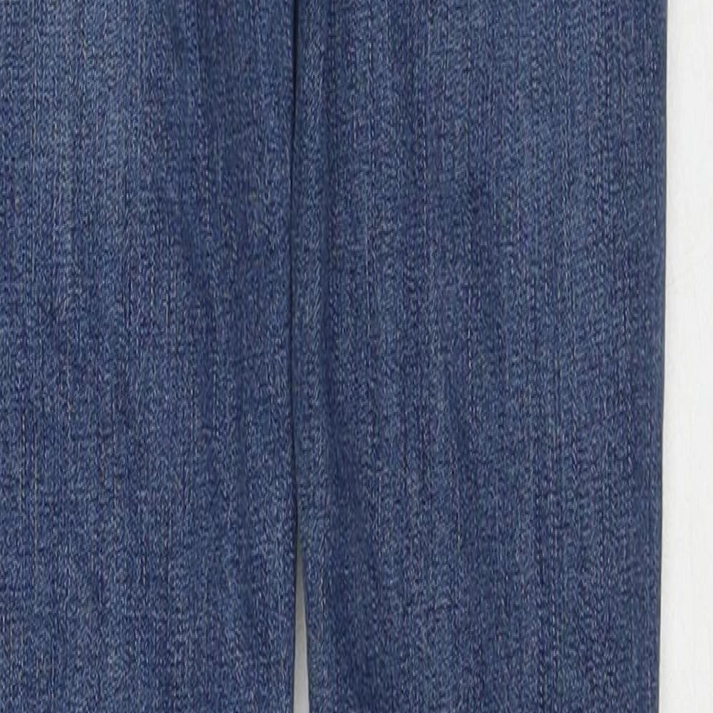 Zara Womens Blue Cotton Skinny Jeans Size 8 Regular Zip