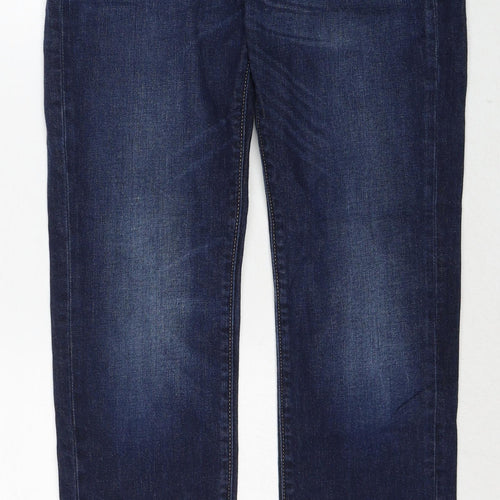 Signature by Levi Strauss & Co. Mens Blue Cotton Straight Jeans Size 28 in L32 in Regular Zip