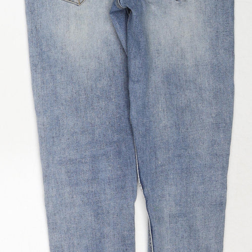 Condemned Nation Mens Blue Cotton Skinny Jeans Size M Regular Zip