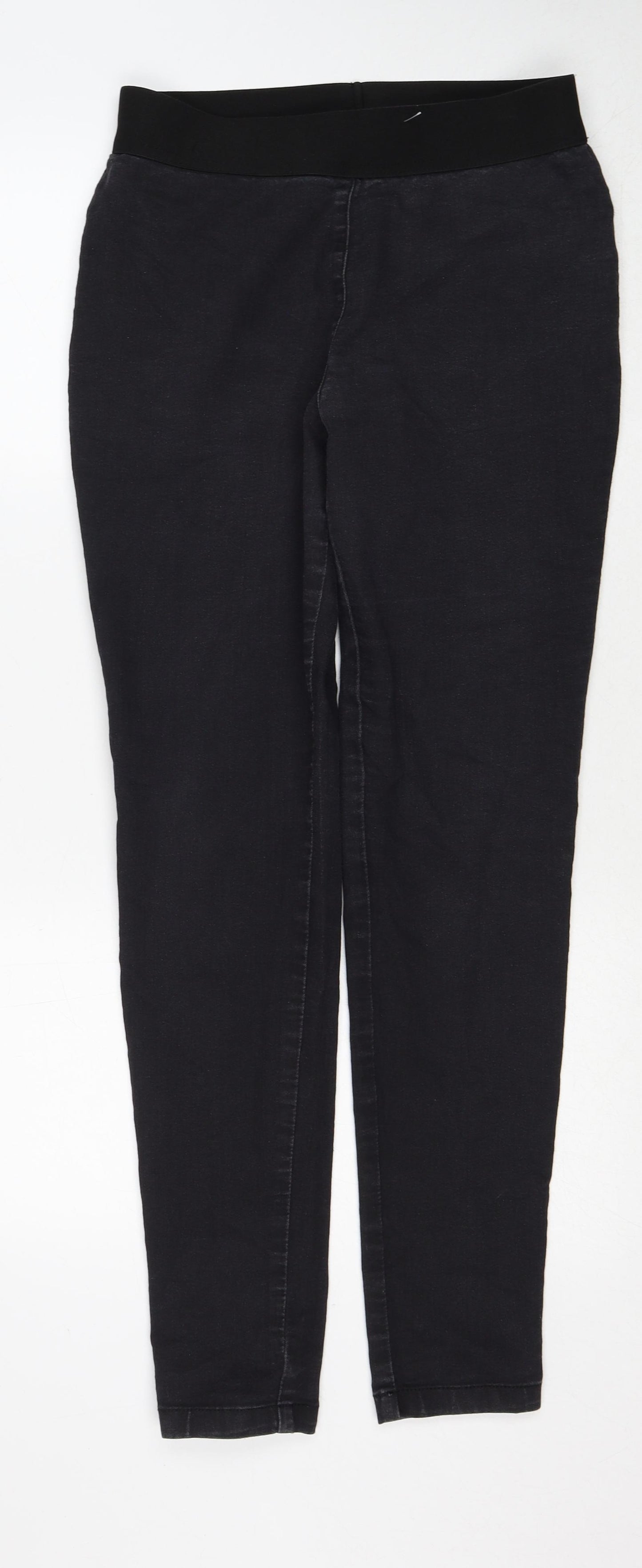 Marks and Spencer Womens Black Cotton Skinny Jeans Size 12 Regular