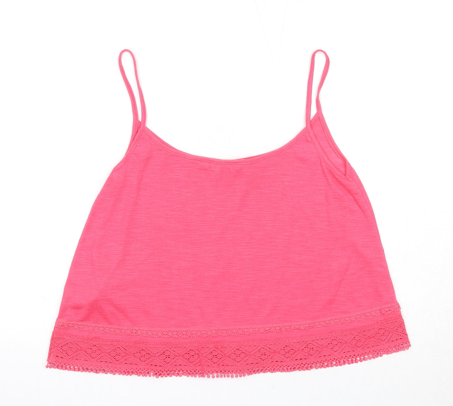 NEXT Womens Pink Cotton Basic Tank Size 14 Round Neck