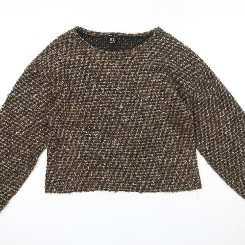 New Look Womens Multicoloured Round Neck Acrylic Pullover Jumper Size S