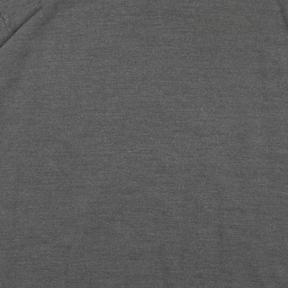 Marks and Spencer Mens Grey V-Neck Acrylic Pullover Jumper Size 2XL Long Sleeve