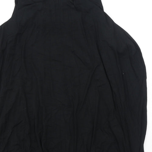 Cynthia Rowley Womens Black Viscose Basic Blouse Size 12 Scoop Neck