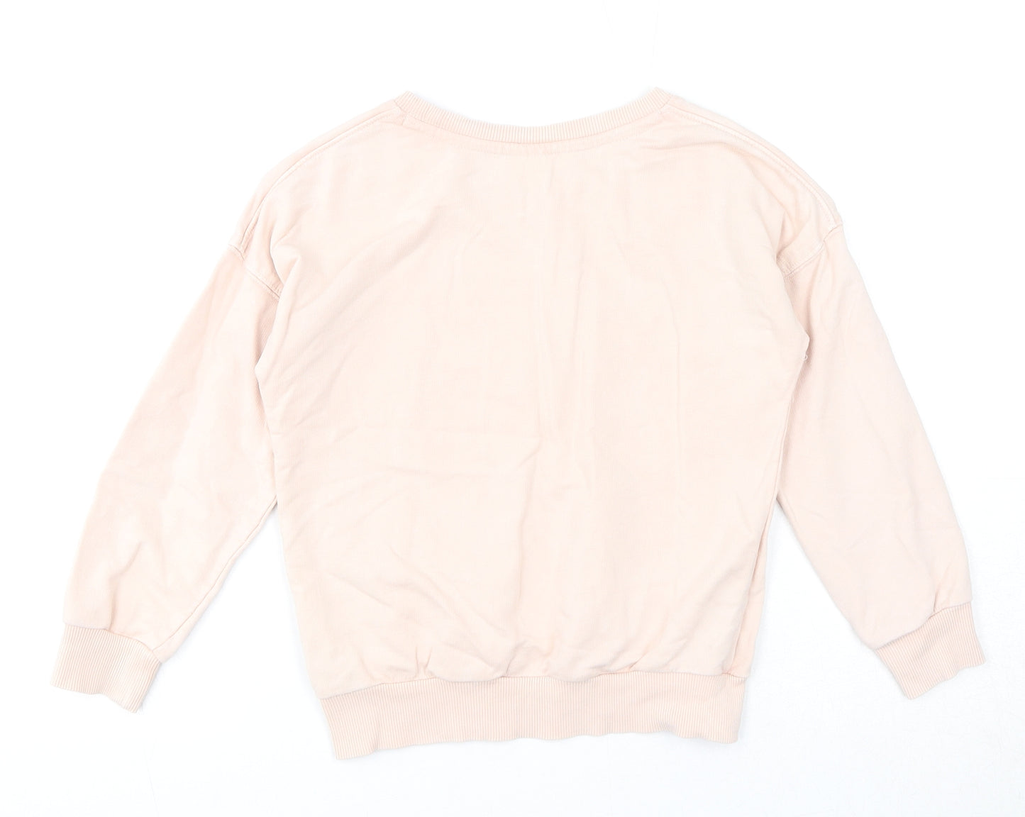 NEXT Girls Pink Cotton Pullover Sweatshirt Size 6 Years Pullover