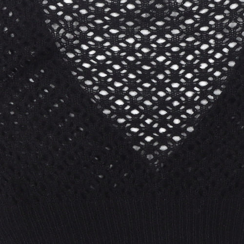 Mandolin Womens Black V-Neck Acrylic Cardigan Jumper Size 12