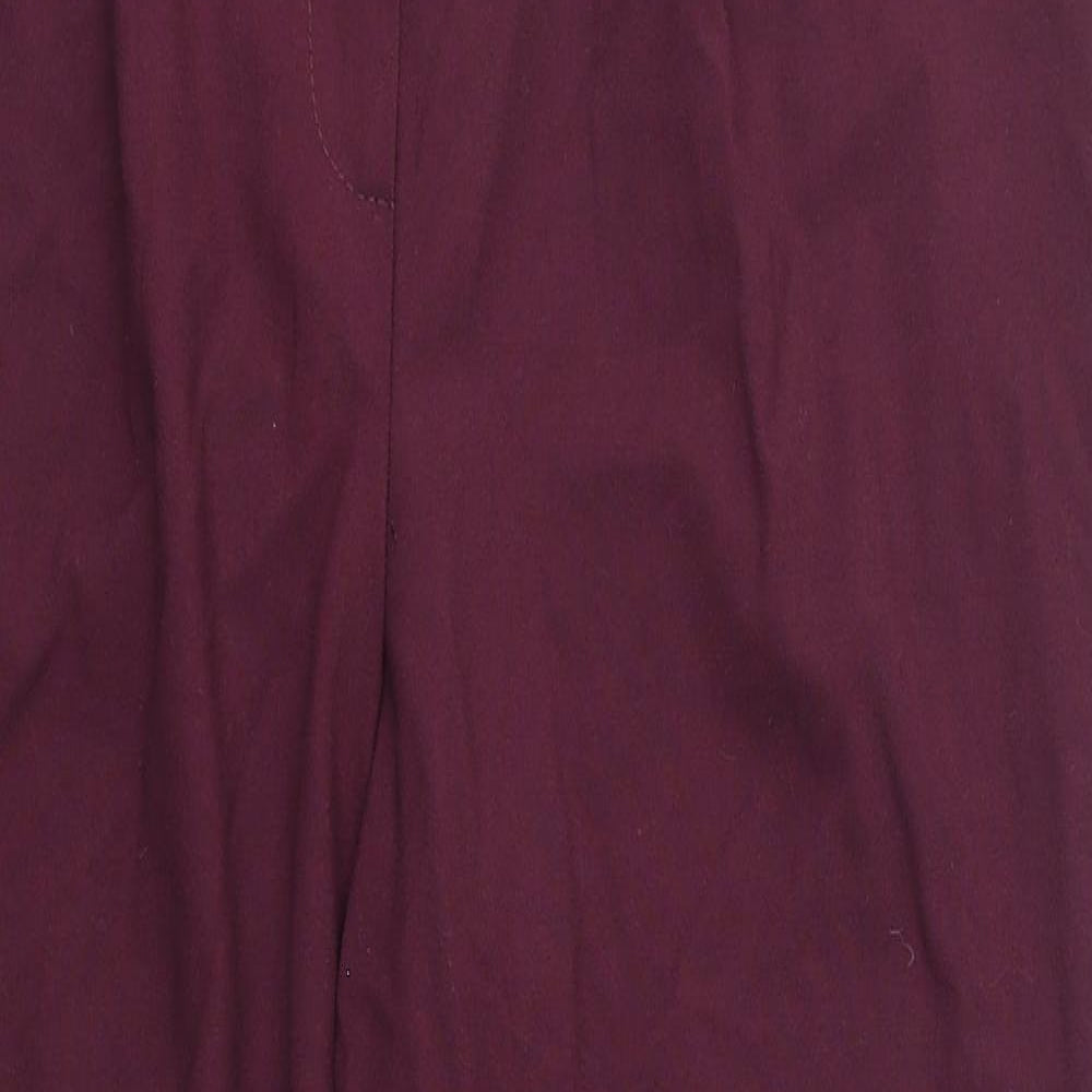 New Look Womens Purple Polyester Trousers Size 12 Regular Zip