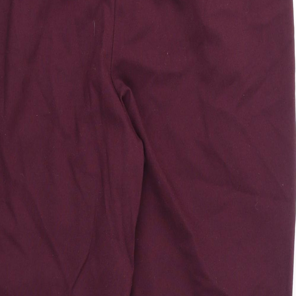 New Look Womens Purple Polyester Trousers Size 12 Regular Zip