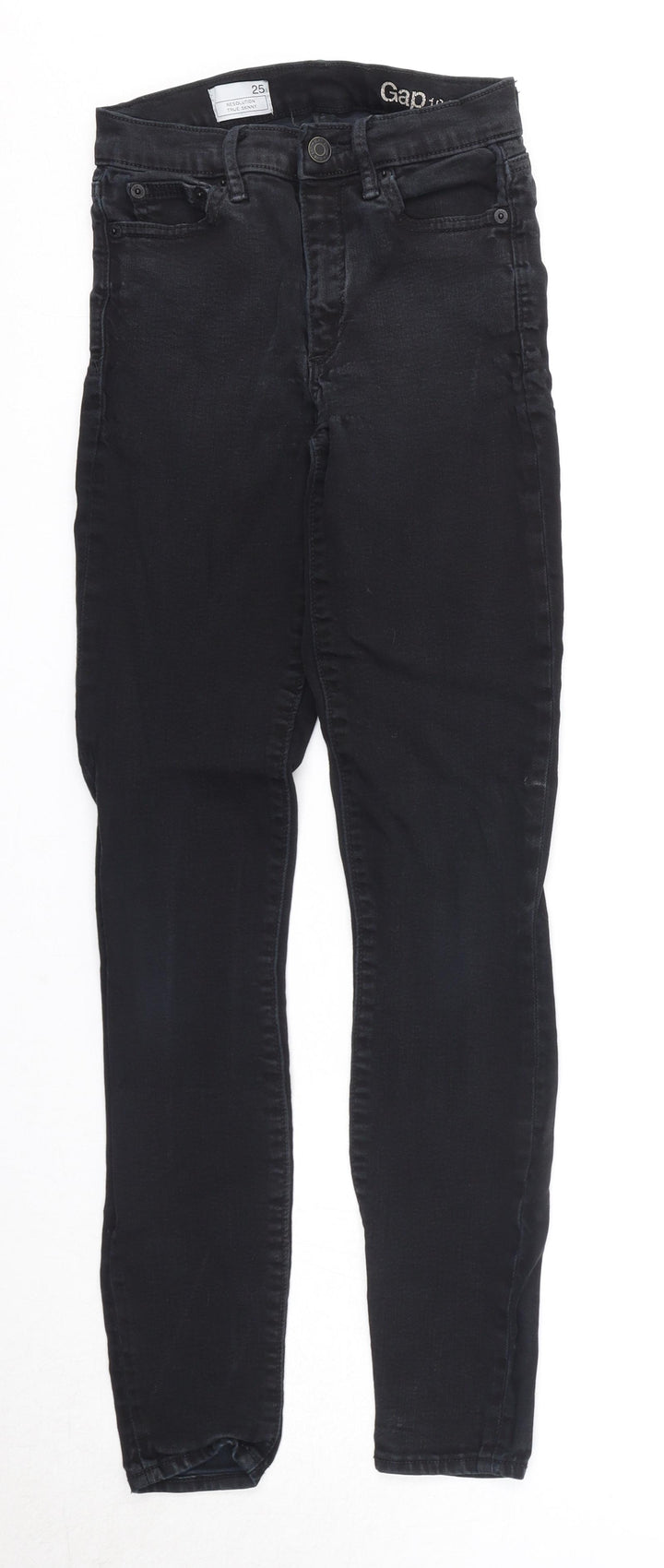 Gap Womens Black Cotton Skinny Jeans Size 25 in Regular Zip