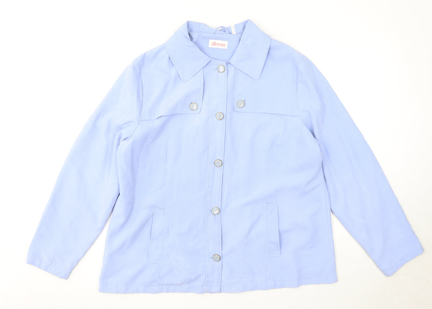 Slimma Womens Blue Jacket Size 16 Buckle