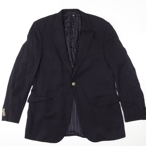 Carl Gross Mens Black Wool Jacket Suit Jacket Size 40 Regular
