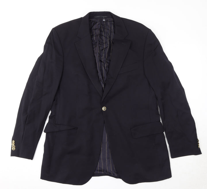 Carl Gross Mens Black Wool Jacket Suit Jacket Size 40 Regular