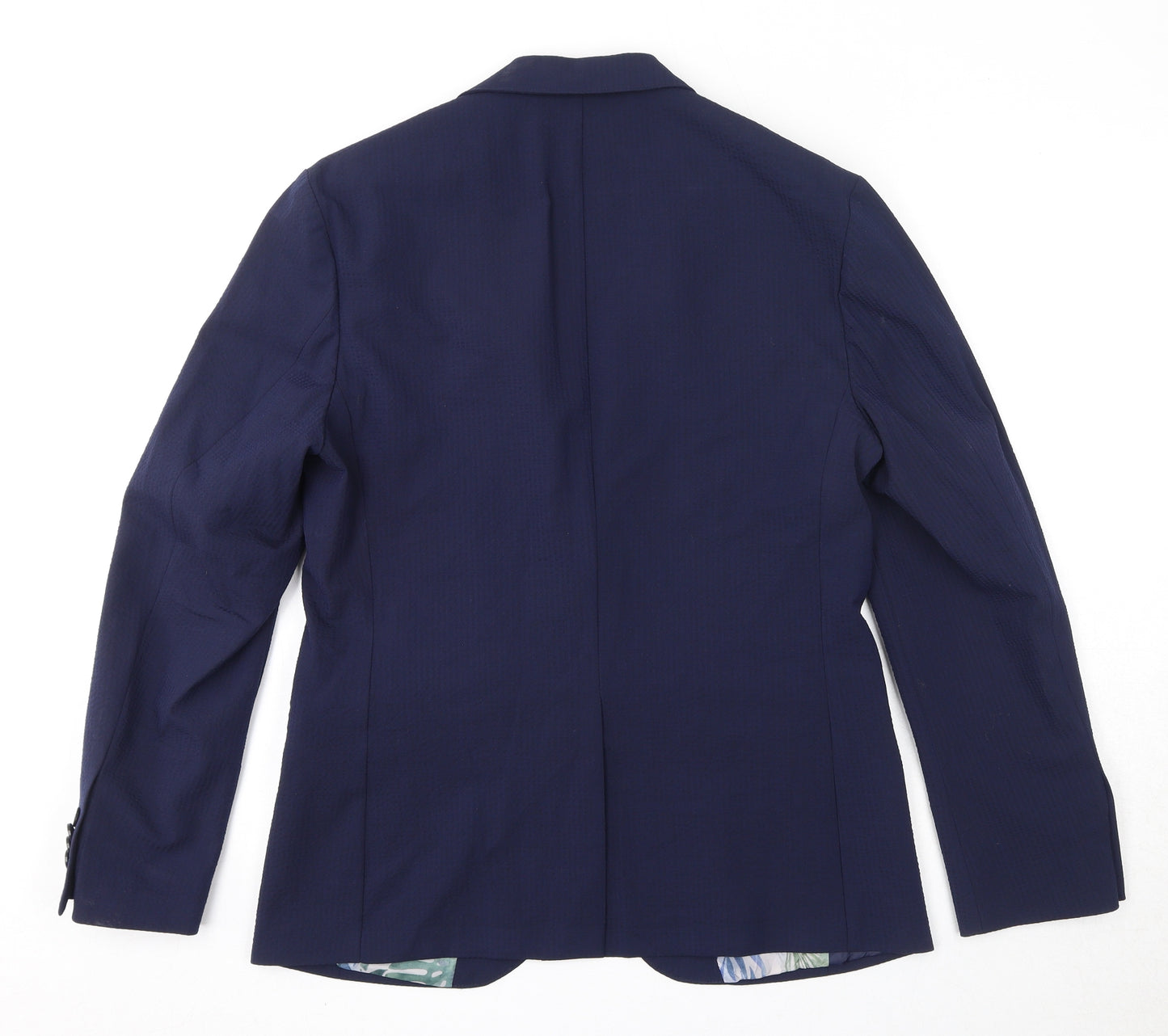 Marks and Spencer Mens Blue Polyester Jacket Suit Jacket Size 38 Regular