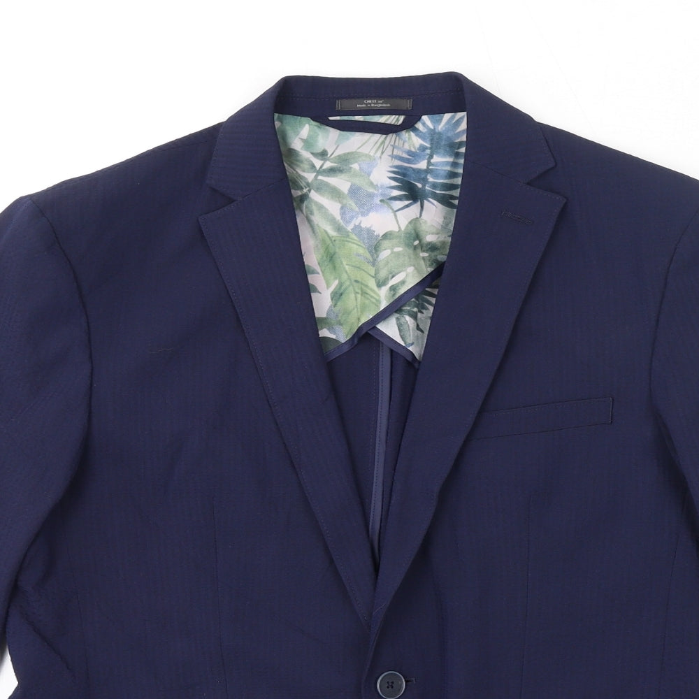 Marks and Spencer Mens Blue Polyester Jacket Suit Jacket Size 38 Regular
