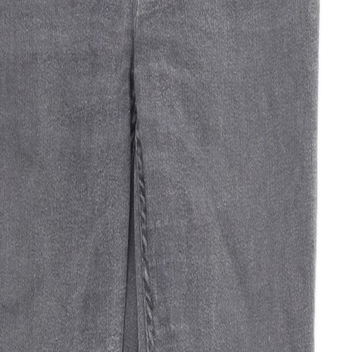 Zara Womens Grey Cotton Skinny Jeans Size 10 Regular Zip