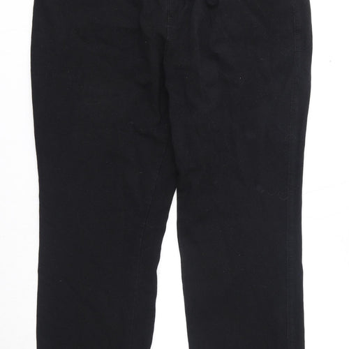 Dream Jeans Womens Black Cotton Straight Jeans Size L Regular Zip - Short Leg