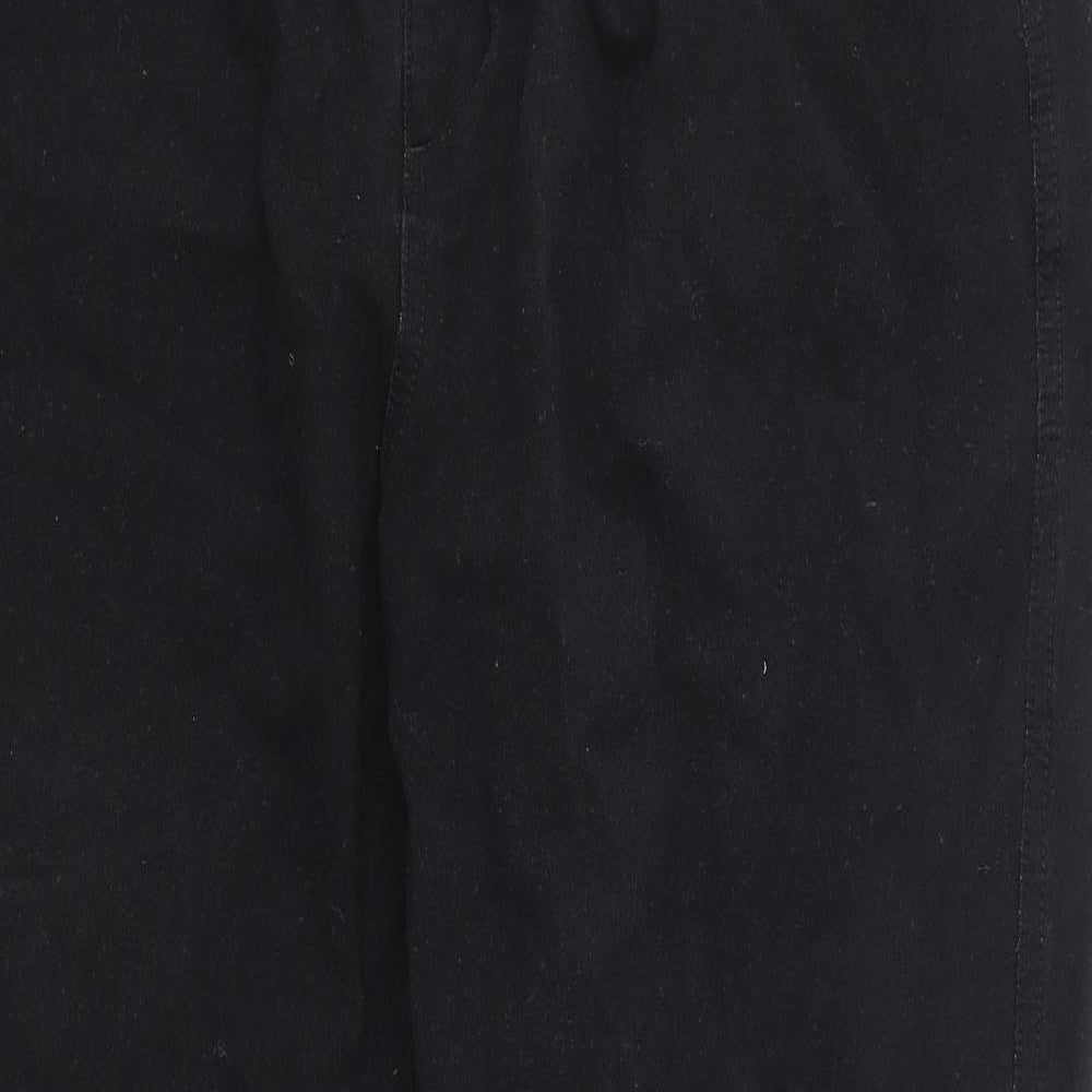 Dream Jeans Womens Black Cotton Straight Jeans Size L Regular Zip - Short Leg